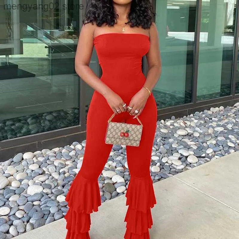 Warehouse jumpsuit with sales open back in red