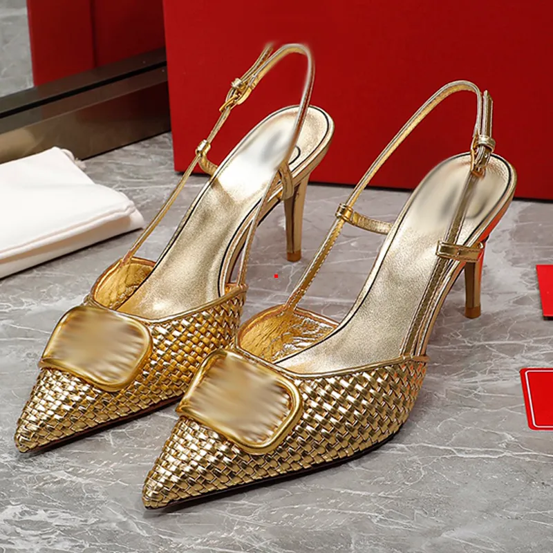 Gold Party low heel sandals - Buy low heel sandals for wedding-gemektower.com.vn