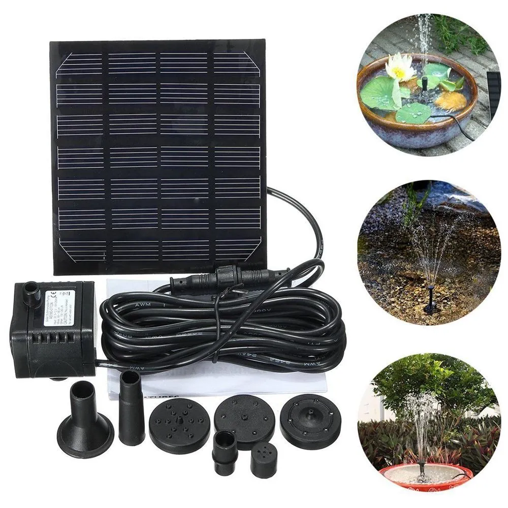 Pumps Solar Power Panel Water Pump Garden Brushless Pond Fountain Pool Water Pump Aquarium Fish Water Pump 7V 1.5W