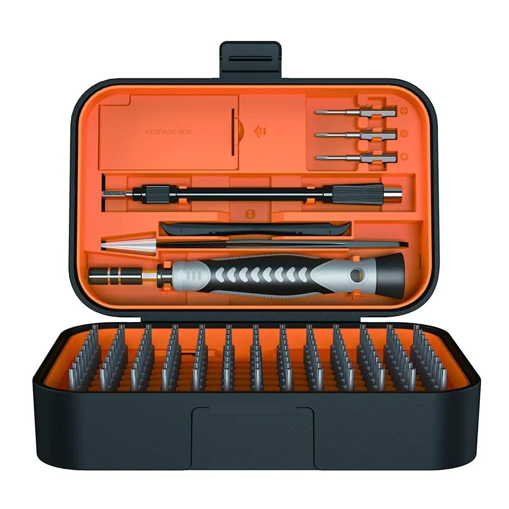 Schroevendraaier WOZOBUY Set di cacciaviti di precisione aggiornati 130 in 1 con 120 punte Kit di strumenti di riparazione per elettronica Console di gioco per gioiellieri iPhone