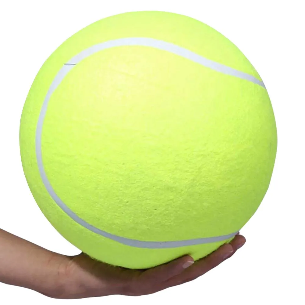 Giocattoli Interazione gonfiabile per il tennis Gioca a giocattoli per cani Palloncino giocattolo per animali domestici con palla grande da 24 cm