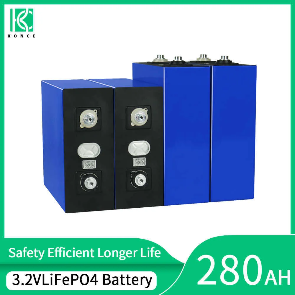 Lifepo4 Batterie 3.2V 280AH wiederaufladbare Lithium-Eisen-Phosphat-DIY-Zellen für 12V 24V 48V Home Yacht Boat RV EV Gabelstapler Camper