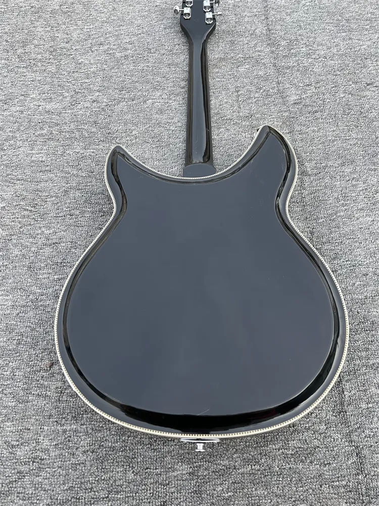 Custom Vintage Semi Hollow 6 String givson electric guitar in Black with Single Coil Toaster Top