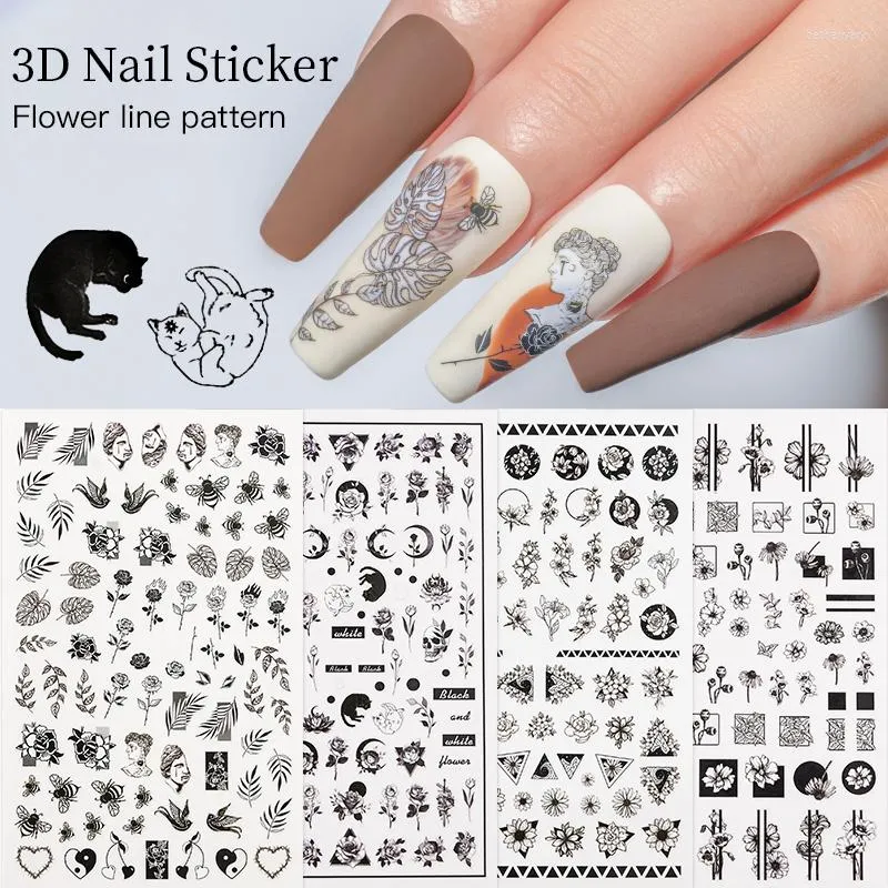 NewCraft 8 Sheets Gold Nail Stickers for Nail Arts, 3D Nail India | Ubuy