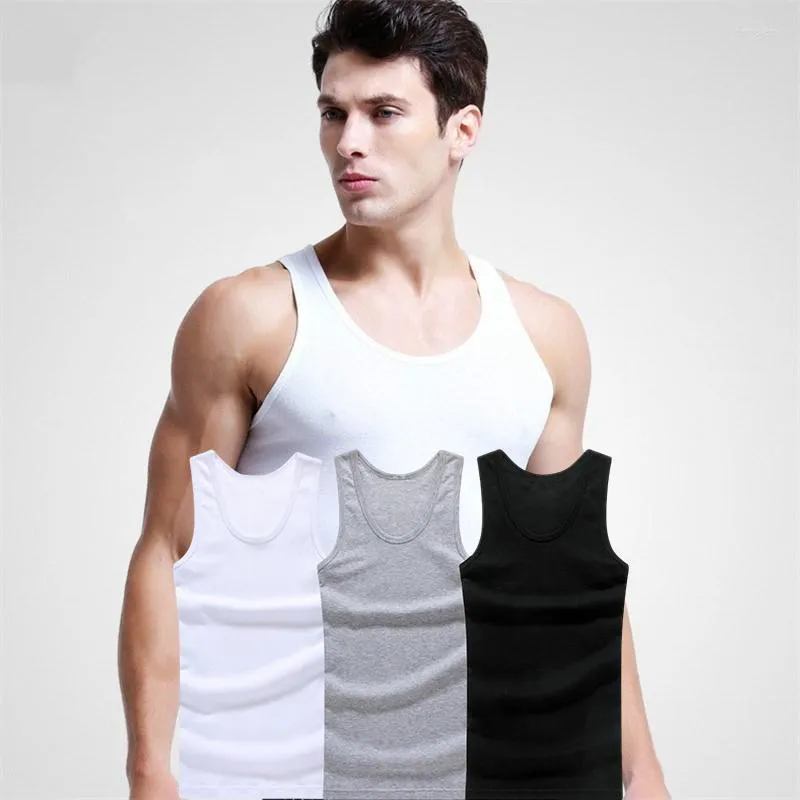 Camisetas sin mangas para hombre, ropa interior lisa de algodón sin costuras, ropa de marca, chaleco sin mangas para hombre, camiseta interior cómoda