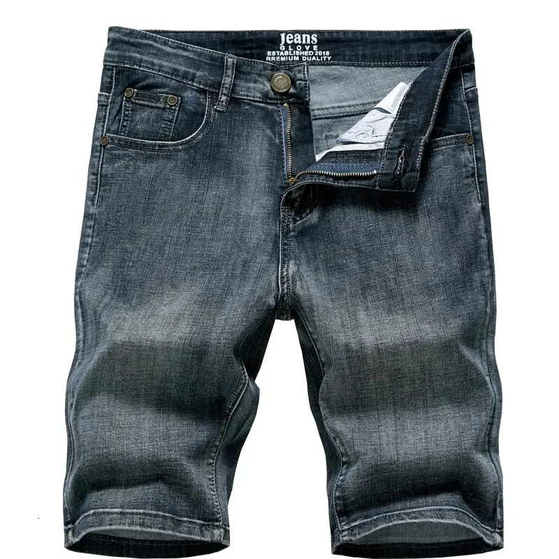 Jeans Men Surquim de jeans 2023 Summer Shorts clássicos de seção fina azul preto