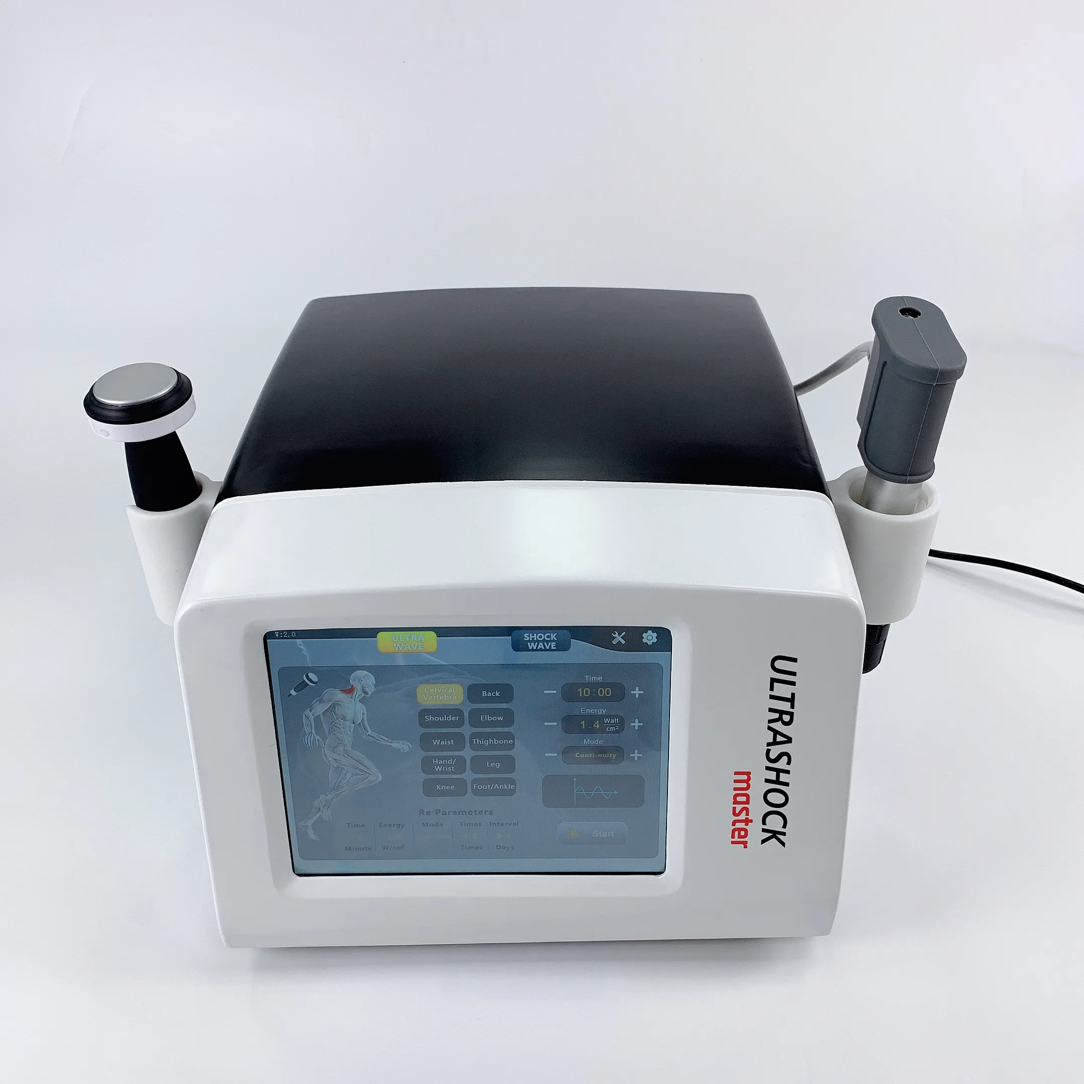 Máquina de terapia de terapia de choque de ultrassom portátil Máquina física de ondas de choque de terapia ESWT para tratamento de dor no corpo