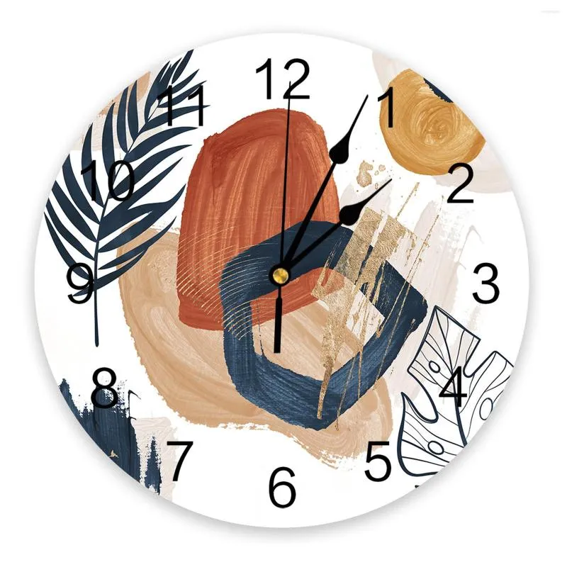 Horloges murales abstraite bohème médiévale géométrique horloge ronde créative décor à la maison salon Quartz aiguille montre suspendue