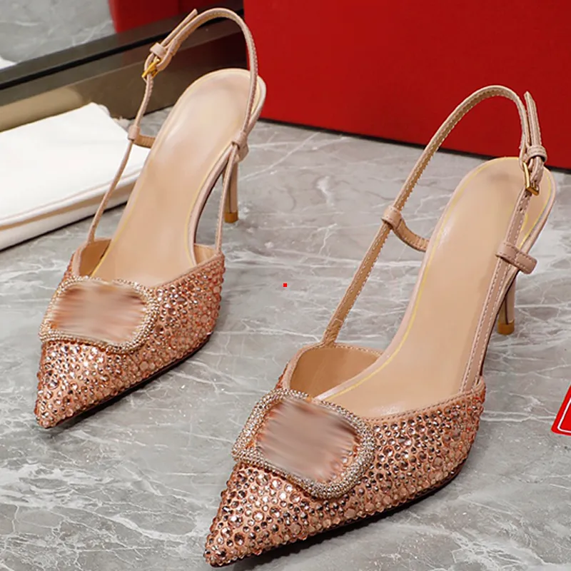 Designer Genuine Leather High Heel Sandals For Women Perfect For