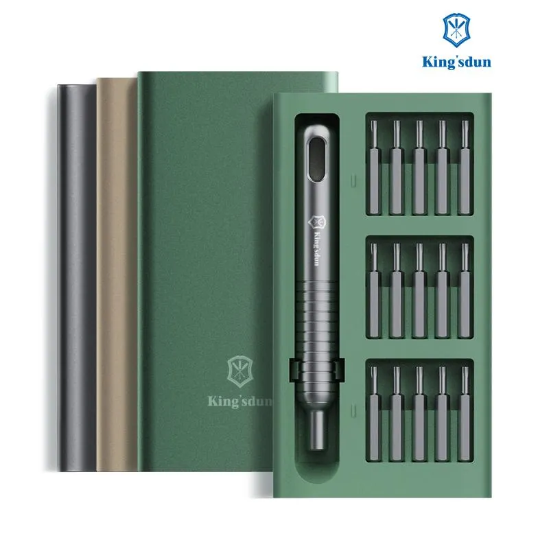 Conjunto de chave de fenda Schroevendraaier KING'SDUN 31 em 1 Chave de fenda magnética de precisão Torx Hex Bit Handle Kit de ferramentas manuais para reparo de chave de fenda de telefone móvel