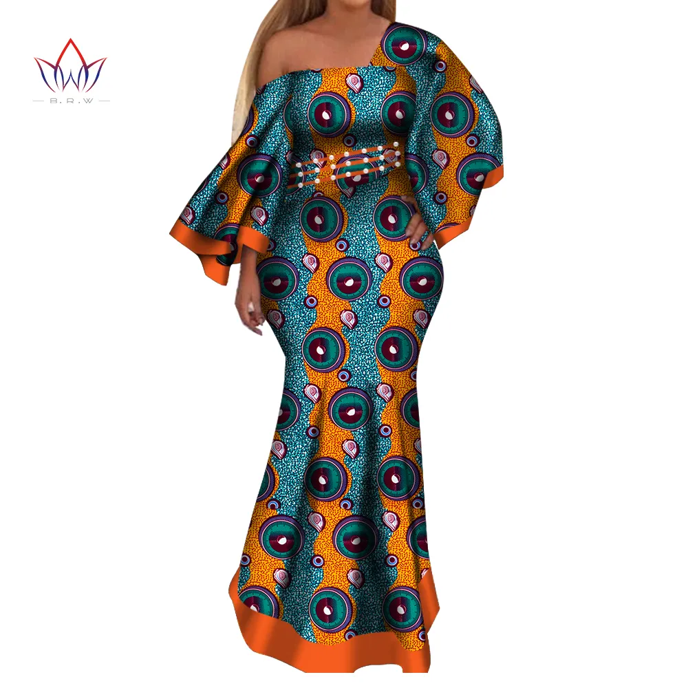 Graceful Lady Print African African Dress Styles For Plus Size Women 2019 Bazin Riche Style Femme Party Wear WY4044 From Bintarealwax 50.36 DHgate.Com