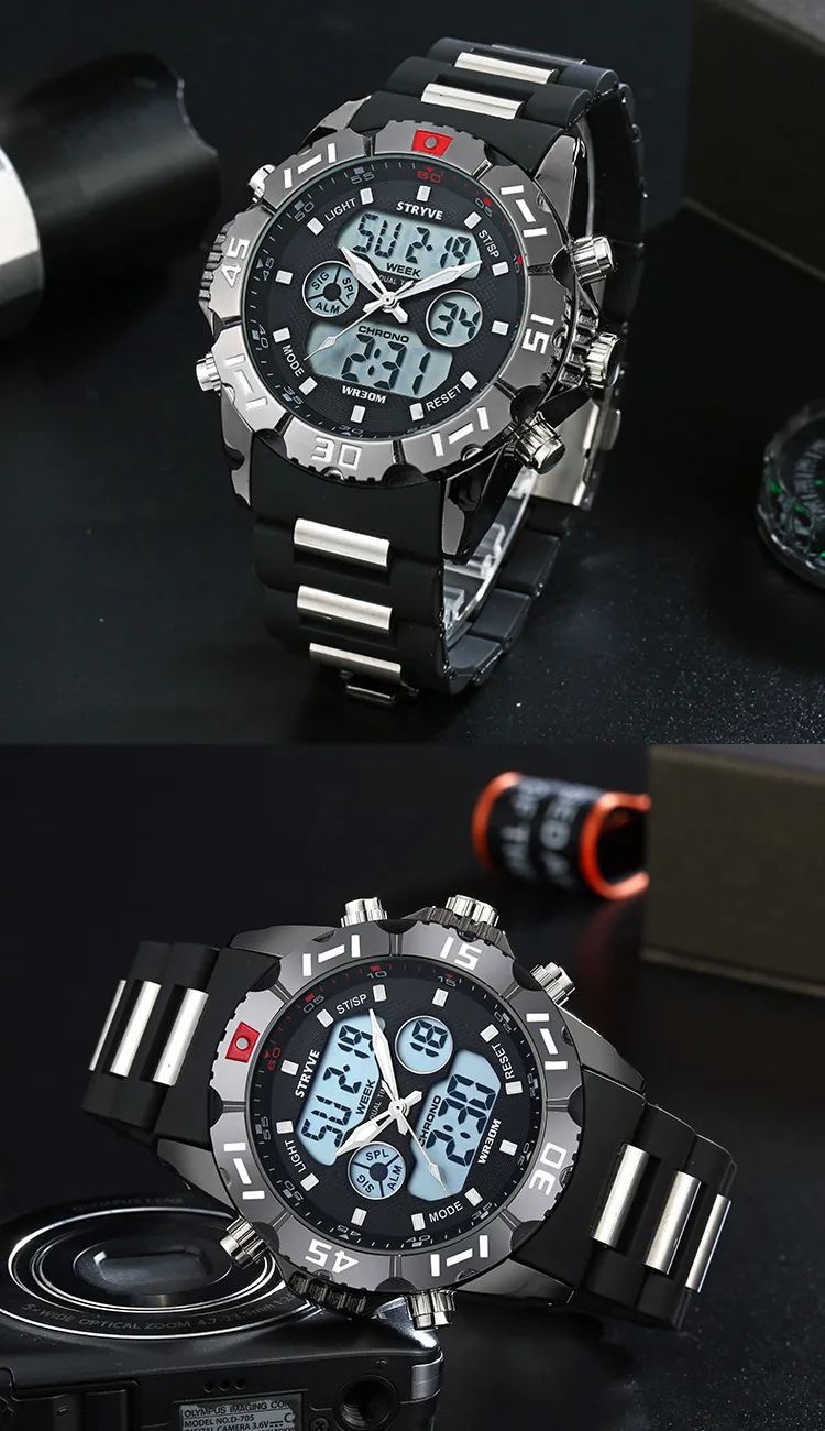 Mode Sport Super Cool Herren Quarz Digitaluhr Herren Sportuhren