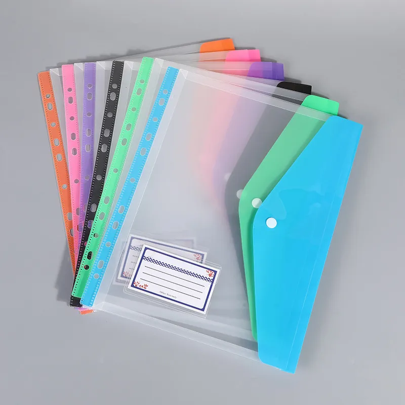 Wholesale Waterproof A4 Plastic Envelopes With Snap Button Closure Set Of  12 In Clear Colors For Document And Business Card Student Storage From  Shinyzstore, $7.48