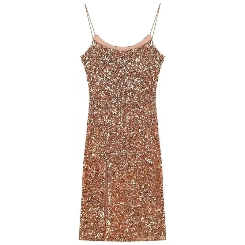 topshop gold sequin dress Velvet Sequin - Tone on Tone Classic Sweetheart Princess Seam Show Cho main image 0