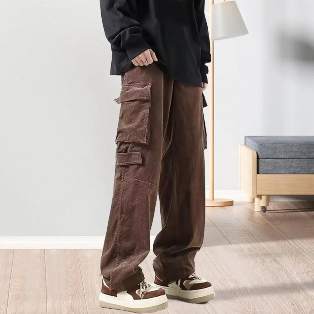 Mens wide leg cargo pants clearance