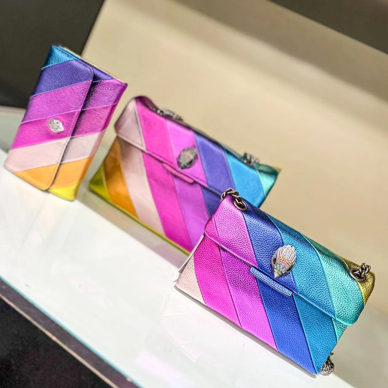 Mini Genuine Leather Kurt Geiger Rainbow Bag Womens Luxury London