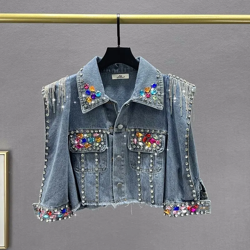 Women's half cheap jean jacket