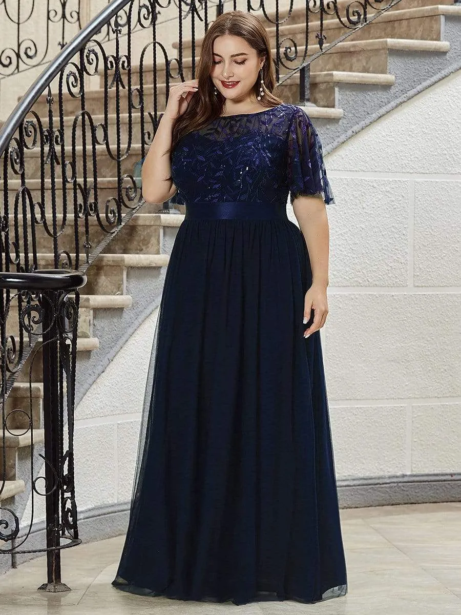 Elegant Plus Size A Line Evening Dress With Tulle... From Kong04, $103.92 |  DHgate.Com