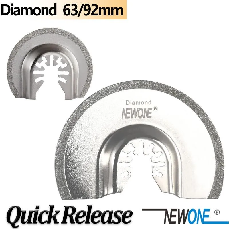 Delar Newone Diamond Semicircle Oscillating Saw Blad Snabbfrisättning Mortel Skärning Sågblad för inbördesmöte Mjukt kakel
