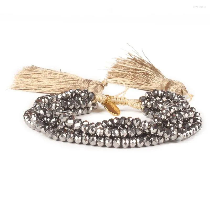 女性のためのストランドYastytブレスレットギフトメキシコのブレスレットMiyuki Tassel Pulseras Femme Crystal Beaded Jewelryドロップジュエリー