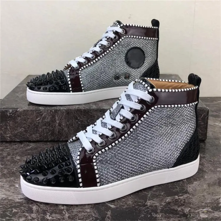 Mens louboutin spiked clearance sneakers