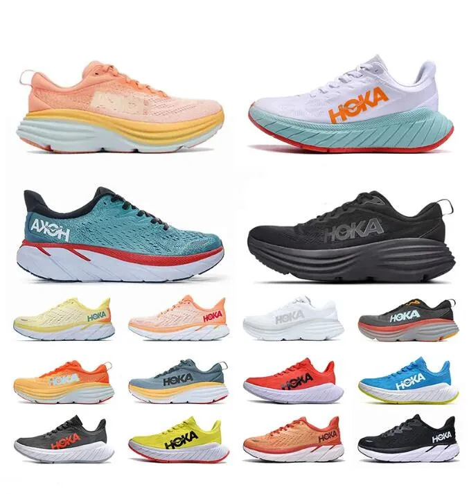 Top Quality Hoka One Bondi 8 Running Shoes Women Mens kawana Challenger ATR 6 clifton 8 9 Hokas Shoe Shock absorption Carbon x 2 jogging trainers profly sneakers 36-45