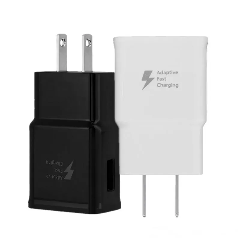 Adaptiv Fast Charging USB Wall Quick Charger Adapter Full 5V 2A 9V 1.67A Travel Charger Adapter US EU Plug för S10 S9 S8 S6