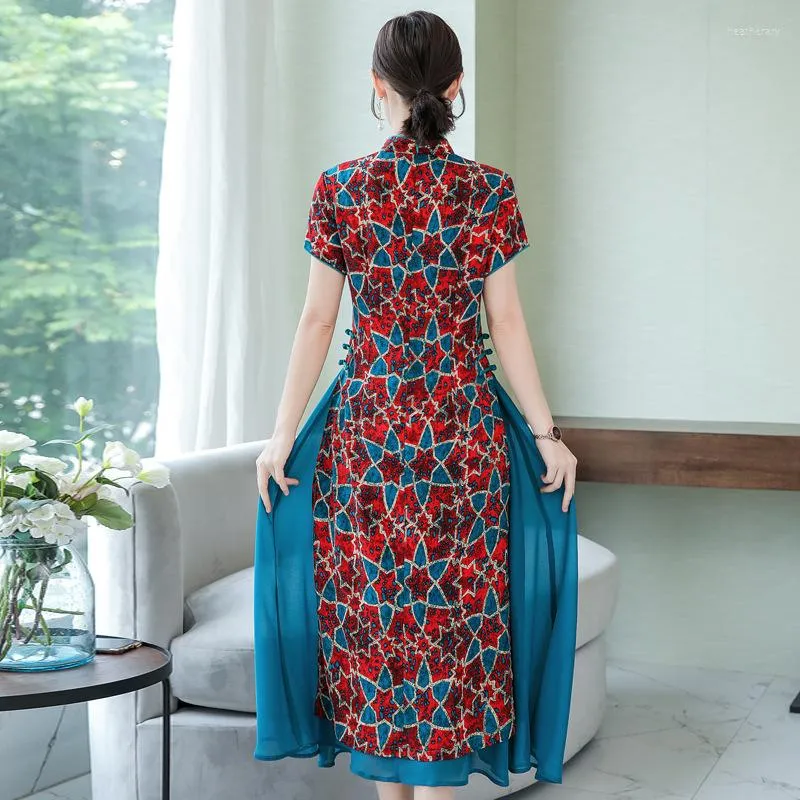 Vietnamese Aodai Dress For Women Chinese Traditional Plus Size