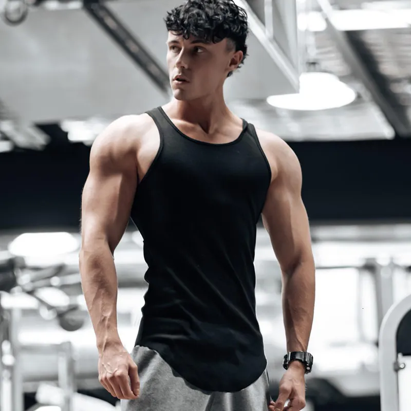 Męskie topy zbiornikowe Mężczyzn Fitness Tank Top Men Men Fitness Sleve Bez rękawów Mężczyzna czarny oddychający kamizelka sportowa Podwórza Gymy Running Kamizelka 230503