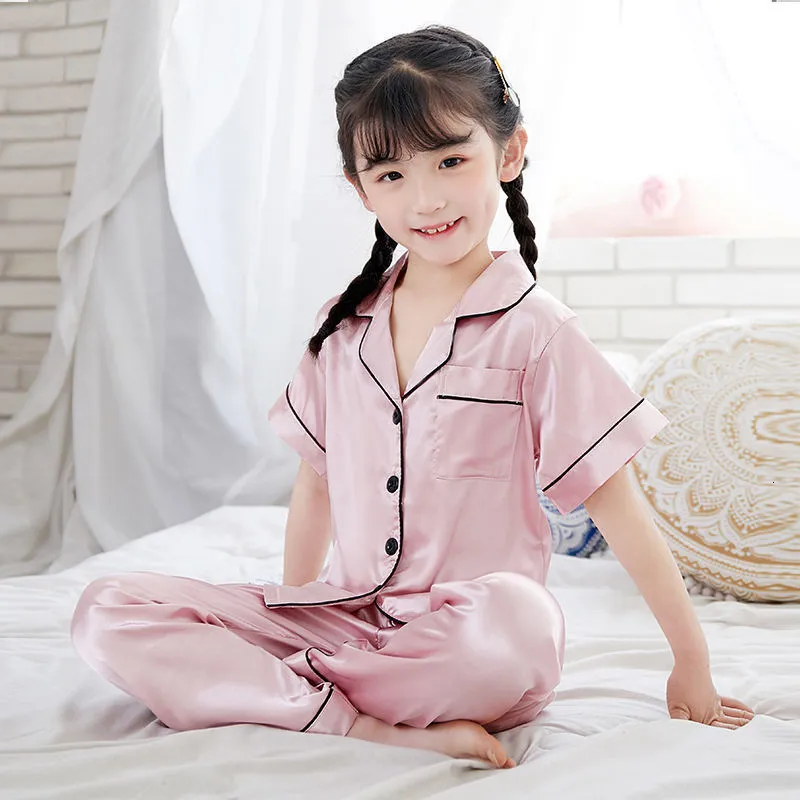 Women's Comfortable Cool Pajamas Set, Satin Skin-Friendly Silky Short  Simple Loose Sweet Girl Simple Gentle Soft Pajamas Set,M