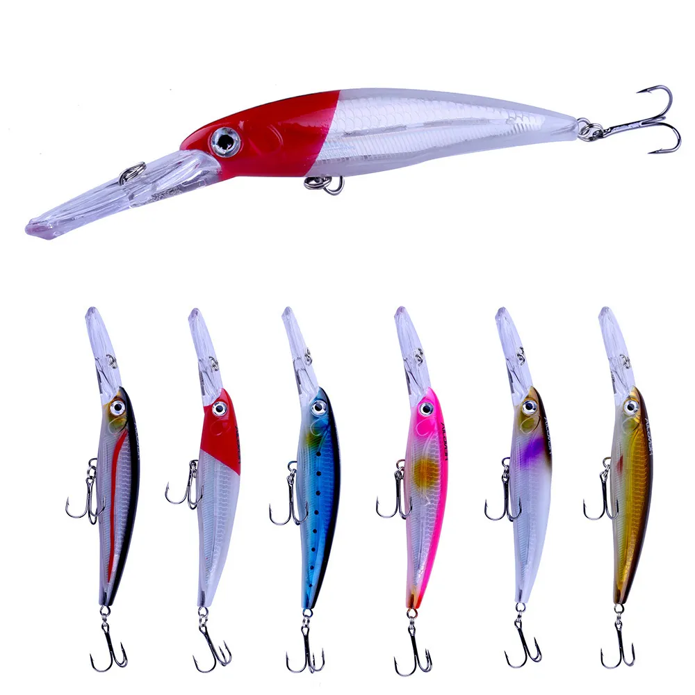 Baits Lures Hengjia 1pcs 17cm 30g Deep Diving Large Minnow Lure Artificial Wobbler Hard Bait Crankbait Sea Bass Pike Perch Fishing Tackle 230504