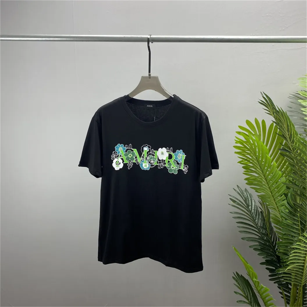 2023 Summer Mens Designer T Shirt Casual Man Damskie TEES Z literami Drukuj krótkie rękawy