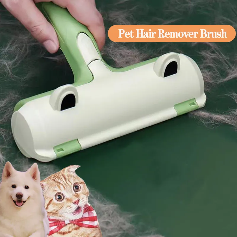 Lint Rollers Brushes Portable Pet Hair Remover Roller Dog Cat Fur Removal Brush Réutilisable Manuel Outil De Nettoyage Pour Sofe Tapis Lit 230504