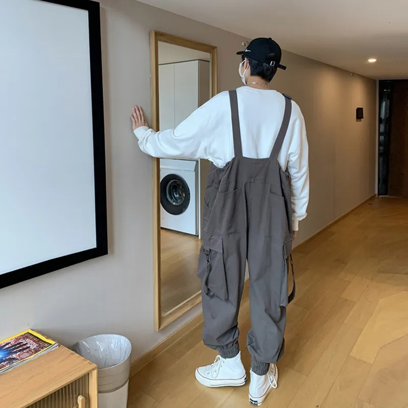 Japanese Loose Straps Pant Shirt With Suspenders Jumpsuit Pants