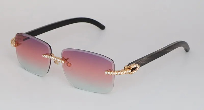 素敵でユニークな Moissanite Luxury Handmade Diamond Sunglasses Rimless Rim パーツ