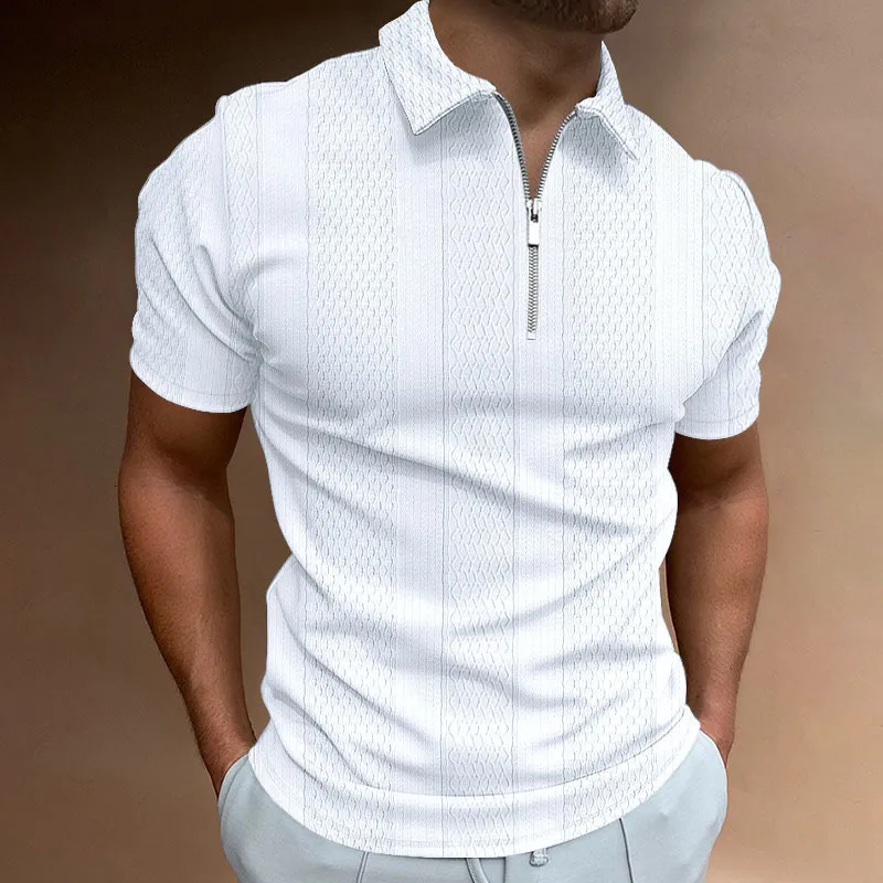 Polo Da Uomo Tinta Unita Colletto Della Camicia Abito A Maniche