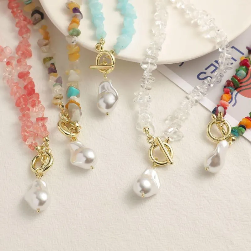 Crushed store pearl necklace