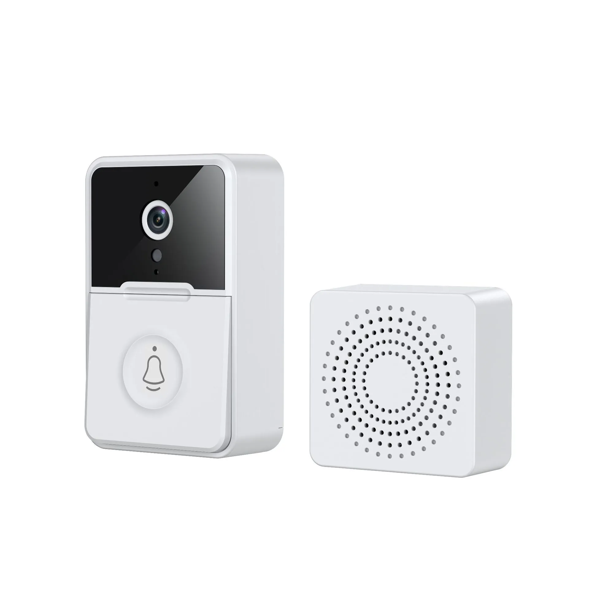 Videocamera wireless per campanello WiFi Visual Smart Security Campanello Visione notturna Audio a 2 vie per citofono monitor domestico