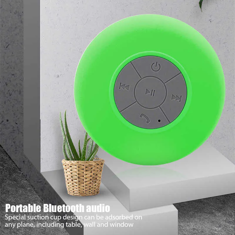Portabla högtalare Bluetooth -högtalare Vattentät badrumsljud Trådlös dusch Minihögtalare Ljus för telefon Soundbar Handfri bilhögtalare