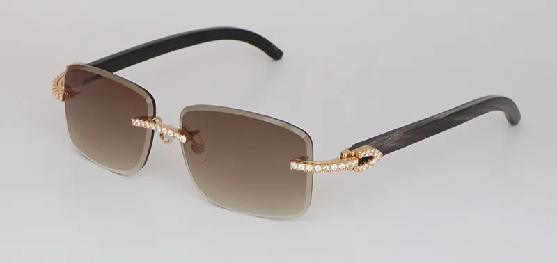 【ギフ_包装】 Handmade Sunglasses Rimless Rim Diamond Moissanite Luxury パーツ