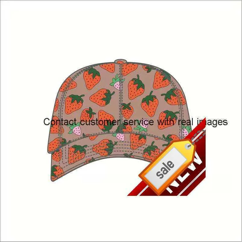 Kvalitet 88High Strawberry Baseball Caps Mans Cotton Cactus Classic Letter Ball Caps Summer Women Sun Hatts Outdoor Justerbar Snapback Cap Girl's Cute Visor11222