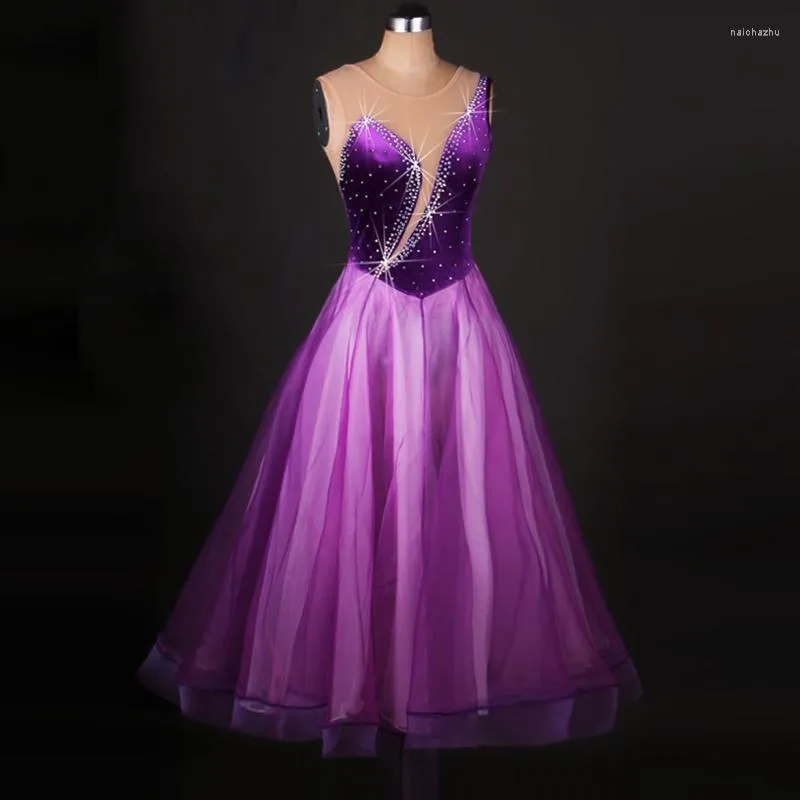 Stage Wear Ballroom Dance Jupes 2023 Robe Standard Concours Robes Tango Femme