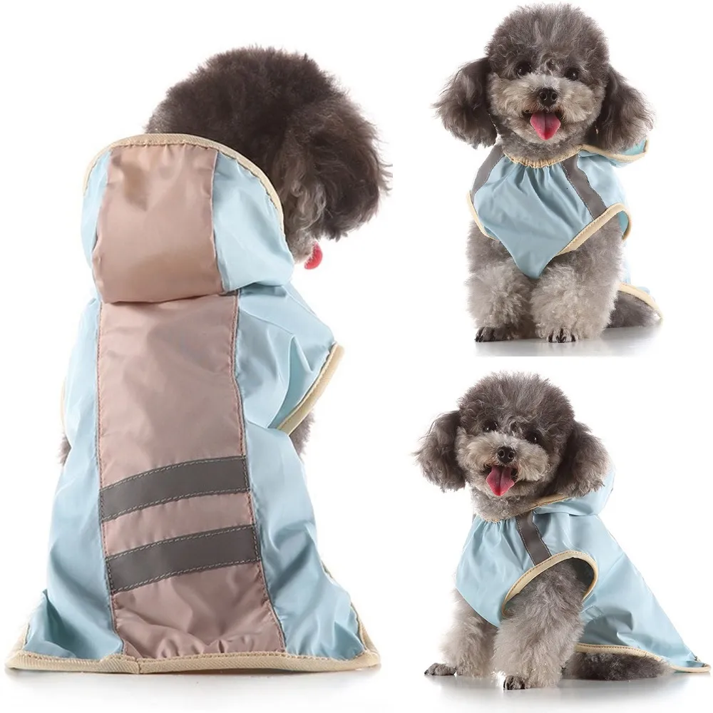 Hondenkleding Pet Dog Waterdichte regenjas jumpsuit Reflecterende regenjas