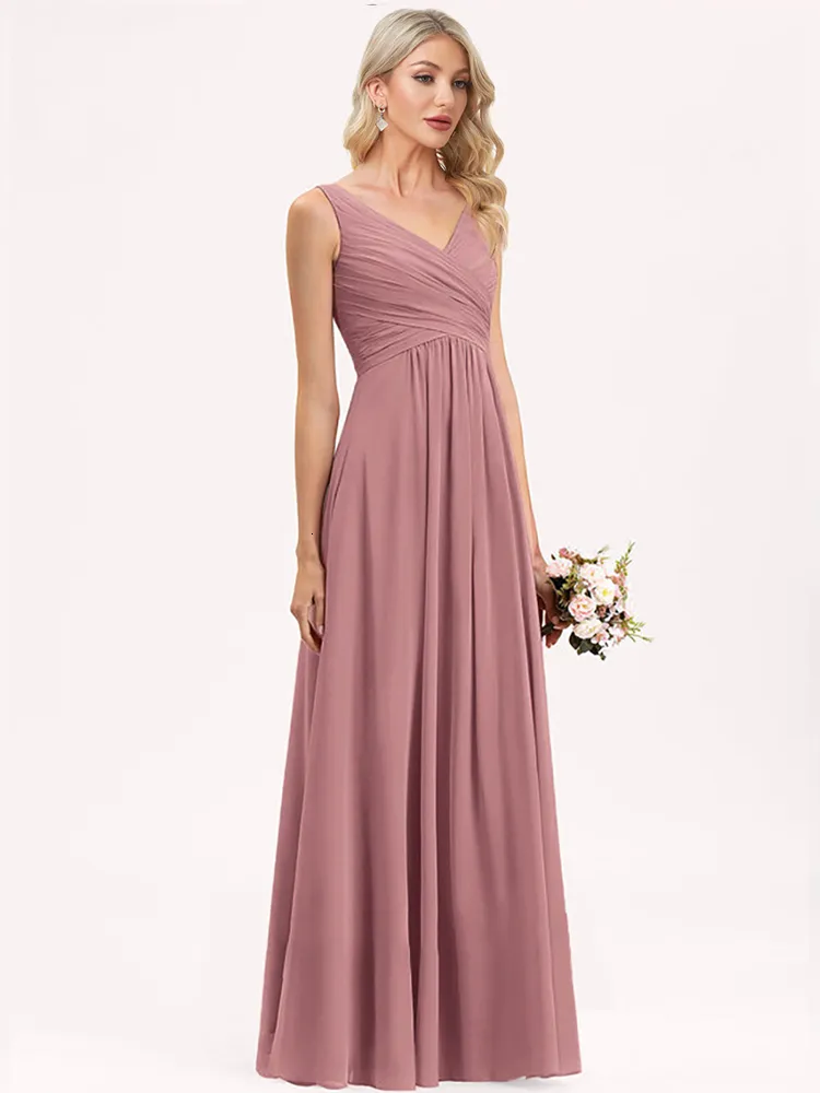 chinese dress ladies A-Line Portrait V-Neck Long Sleeve Front Slit Floor Length Chiffon Evening Dress main image 0