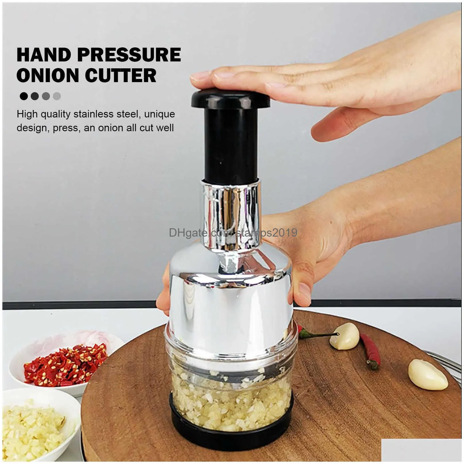 handpressing vegetable cutter manual onion chopper garlic crusher mash garlic device dicer mixer kitchen tools