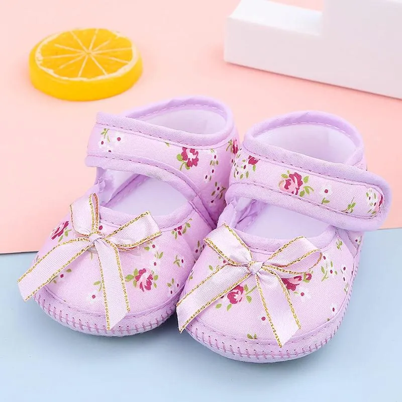 First Walkers Baby Mädchen Schuhe Bequem Weich Bowknot Kleinkind Kleid Atmungsaktiv Rutschfest Walker Born Princess Krippe