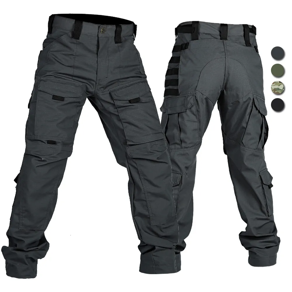 Pantaloni da uomo Pantaloni tattici da esterno Pantaloni da allenamento multitasche da uomo Pantaloni cargo da campo militari traspiranti Ripstop Primavera Autunno 230504