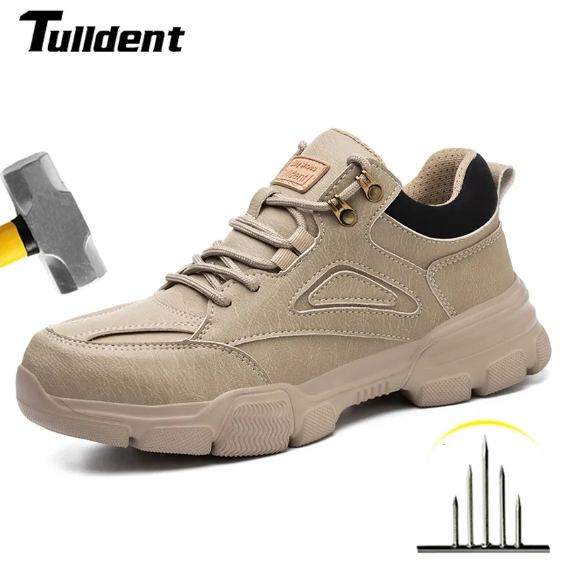 Dress Shoes Work Safety Mens Boots Antismash met stalen teen mannen antistab sneakers mannelijk 230503