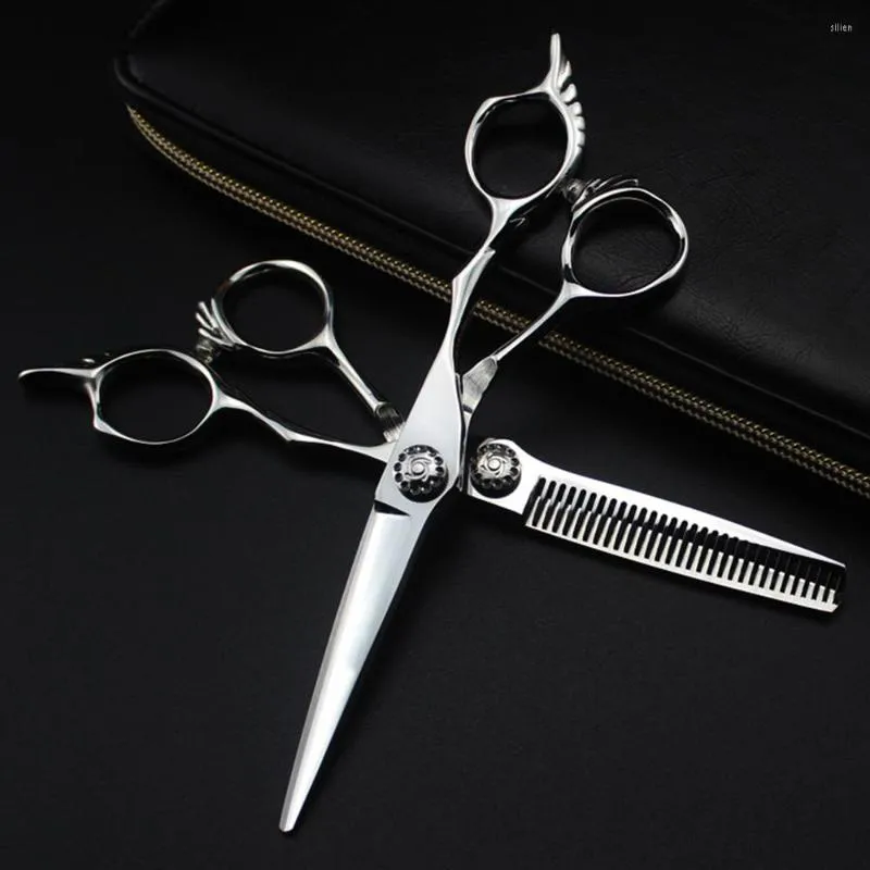 Professional JP 440c Steel 6 '' Scissor Wing Cut Hair Scissors Haircut Thinning Barber Makas Cutting Shears Hairdresser