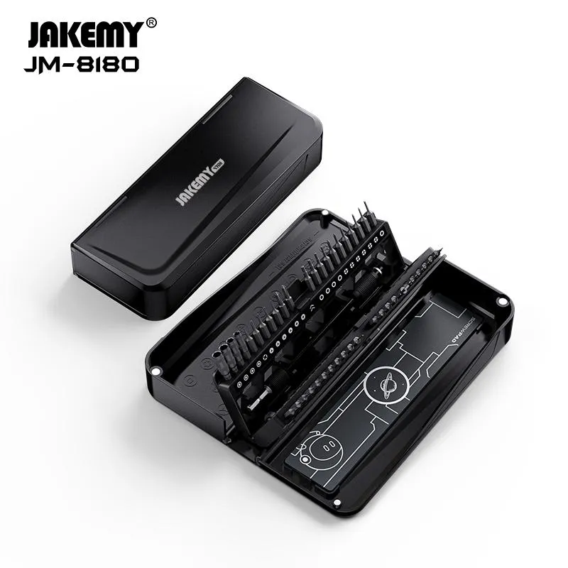 Schroevendraaier JAKEMY JM8180 Juego de destornilladores de precisión Juego de destornilladores con puntas Torx Phillips ranuradas magnéticas para herramientas manuales de reparación de PC y teléfonos